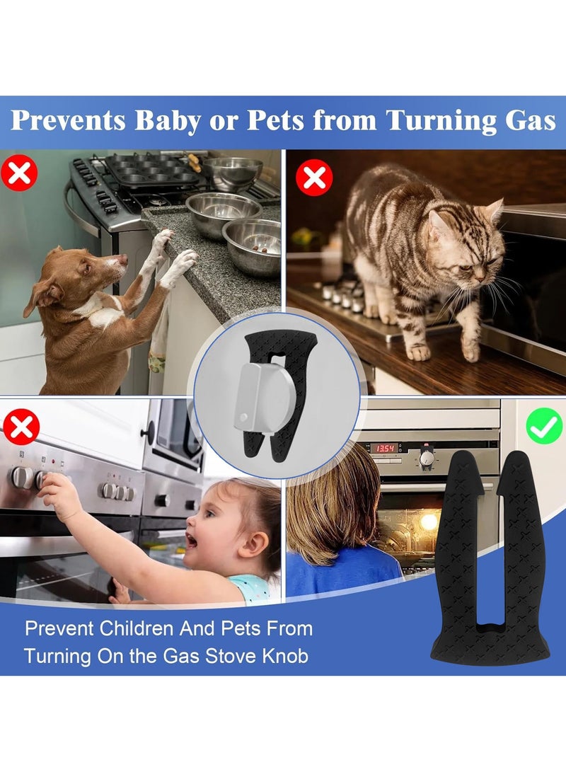 general Gas Stove Knob Locks for Kids 6 Pcs Silicone Child Safety Stove Knob Covers Anti-Error Touch Gas Valve Locks for Kitchen Stove Protection - Image 4